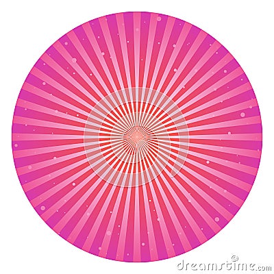 Sunlight rays shine cirlce. pink and purple color burst background. Vector sky illustration Cartoon Illustration