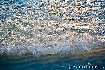 The sunlight that is reflected in the sea water Stock Photo