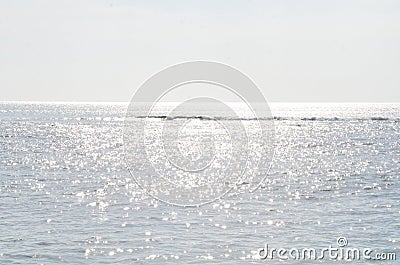 Sunlight Reflection on The Sea Surface Stock Photo