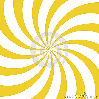 Sunlight whirl background. yellow and white color burst background. Vector illustration Cartoon Illustration