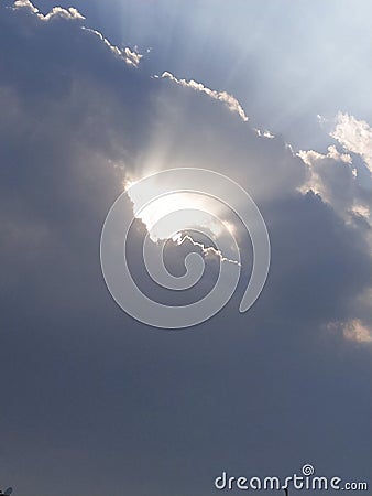 Sunlight from a window of Cloud Stock Photo
