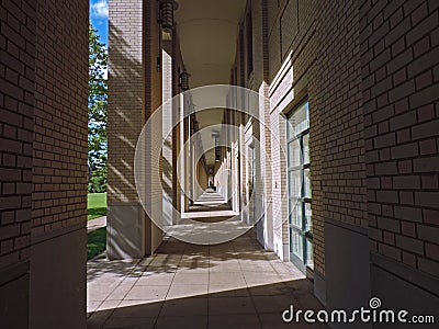 Sunlit Arches of Carnegie Mellon University Stock Photo