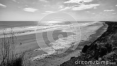 Beach at Aldborough Stock Photo