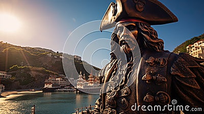 Sunlit Majesty of a Pirate King Stock Photo