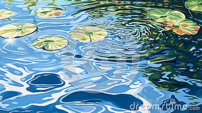 Sunlit Serenity on Water./n Stock Photo