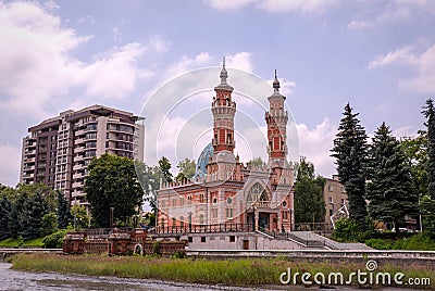 Sunni Mukhtarov Mosque in Vladikavkaz city, North Ossetia Alania, Russia Stock Photo