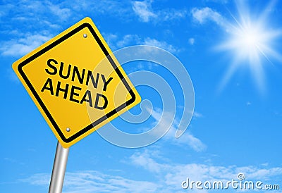 Sunny Ahead Stock Photo