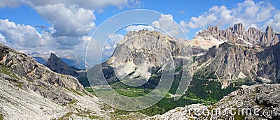 Sunny alpine valley Stock Photo