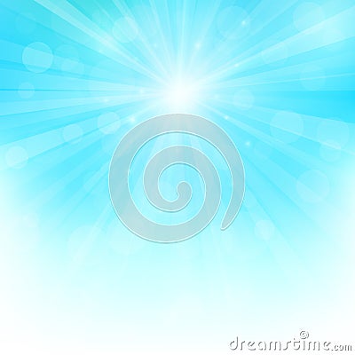 Sunny background with bokeh lights Vector Illustration