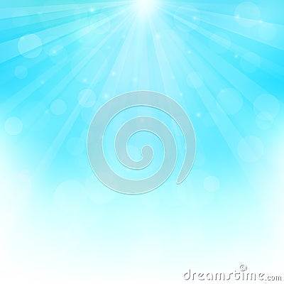 Sunny background with bokeh lights Vector Illustration