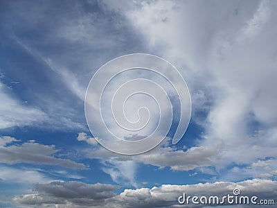 Sunny Blue Cloudy Background Stock Photo