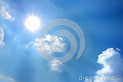 Sunny Blue Sky Stock Photo