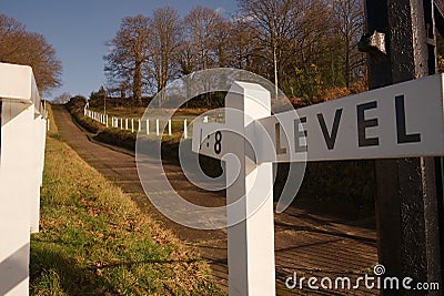 Test hill at Brooklands racetrack, Surrey, England. Stock Photo