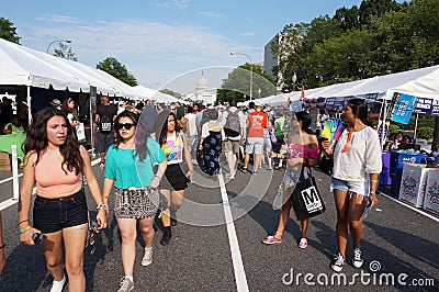 Sunny Day at the Capital Pride Festival Editorial Stock Photo