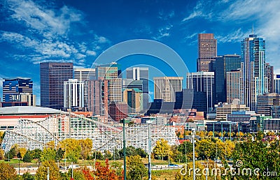 Sunny Day in Denver Colorado Stock Photo