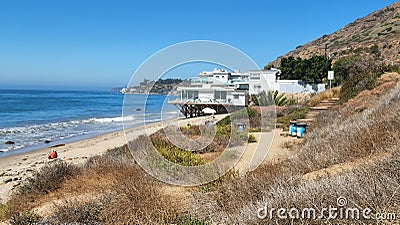 Sunny day at Malibu Beach - California - USA Stock Photo