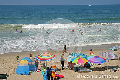 Sunny day out at the beach Editorial Stock Photo