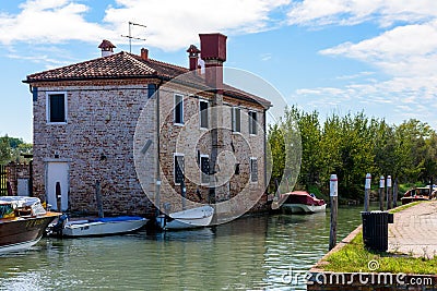 Sunny day at Torcello island, Venice lagoon, Italy Editorial Stock Photo