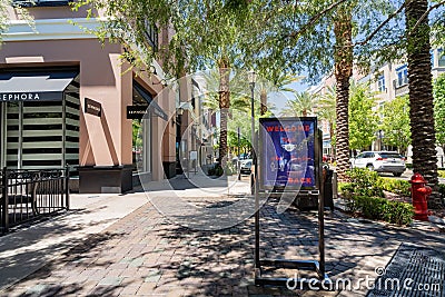 Sunny exterior view of The District at Green Valley Ranch Editorial Stock Photo