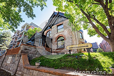 Sunny exterior view of The Molly Brown House Museum Editorial Stock Photo