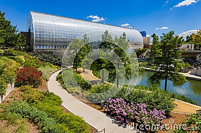 Sunny exterior view of the Myriad Botanical Gardens Editorial Stock Photo