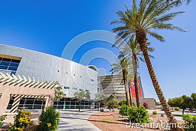 Sunny exterior view of some building in University of Nevada Las Vegas Editorial Stock Photo