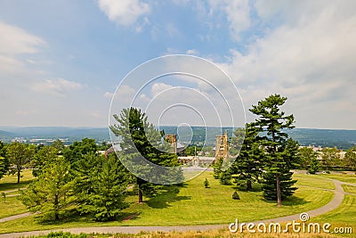 Sunny exterior view of the War Memorial building of Cornell University Stock Photo