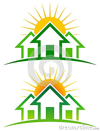 Sunny Home Logo Vector Illustration