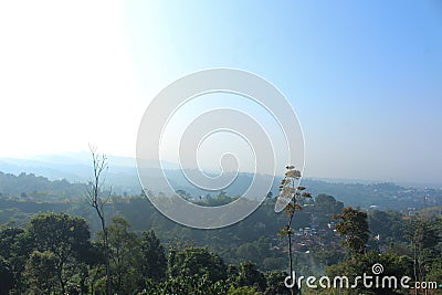 Sunny morning atmosphere with blue sky Stock Photo