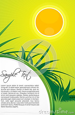 Sunny nature card Vector Illustration