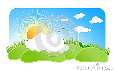 Sunny nature design element Vector Illustration