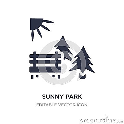 sunny park icon on white background. Simple element illustration from Nature concept Vector Illustration