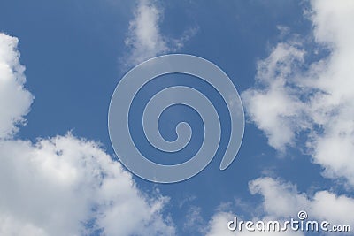 Sunny pollution free blue sky for nature inspiration, copy space Stock Photo