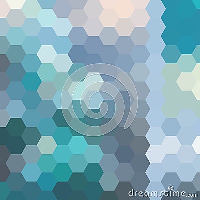 Sunny spring mosaic background, green hexagonal pattern vector background. eps 10 Stock Photo