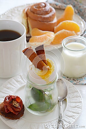 Sunny Sunday breakfast Stock Photo