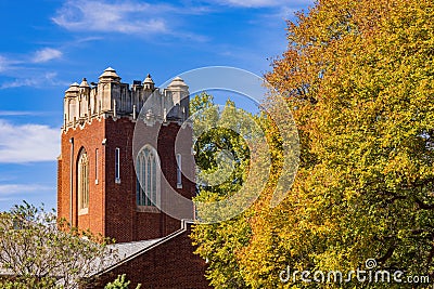 Sunny view of the campus of Northwestern Oklahoma State University Stock Photo