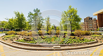 Sunny view of the campus of University of Oklahoma Editorial Stock Photo