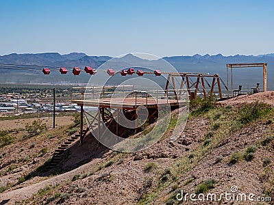 Sunny view of the Flightlinez Bootleg Canyon Stock Photo