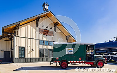 Sunny view of the Route 66 Historical Village Editorial Stock Photo