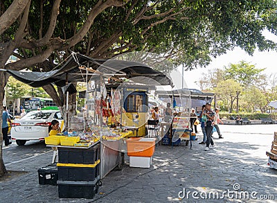 Sunny view of street vendor in Tapon area Editorial Stock Photo
