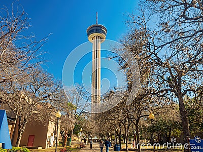 Sunny view of the Tower of the Americas Editorial Stock Photo