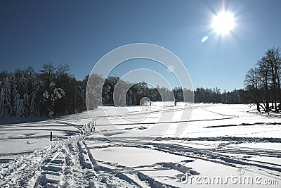 Sunny winter day Stock Photo