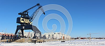 A sunny winter day in LuleÃ¥ Editorial Stock Photo