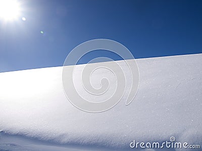 Sunny winter landscape background Stock Photo