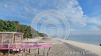 Sunnyday in a beach with white sand Stock Photo