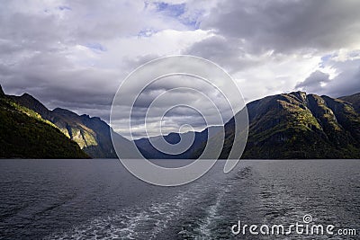 Sunnylvsfjorden, part of Storfjorden in Stranda and Fjord munici Stock Photo