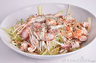 Sunomono Special Japonese Fast Food Stock Photo