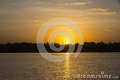 Sunrise above Lake Tana Stock Photo