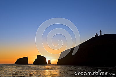 Sunrise at Anacapa Island Stock Photo