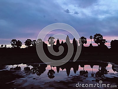 Ankor Wat sunrise Stock Photo